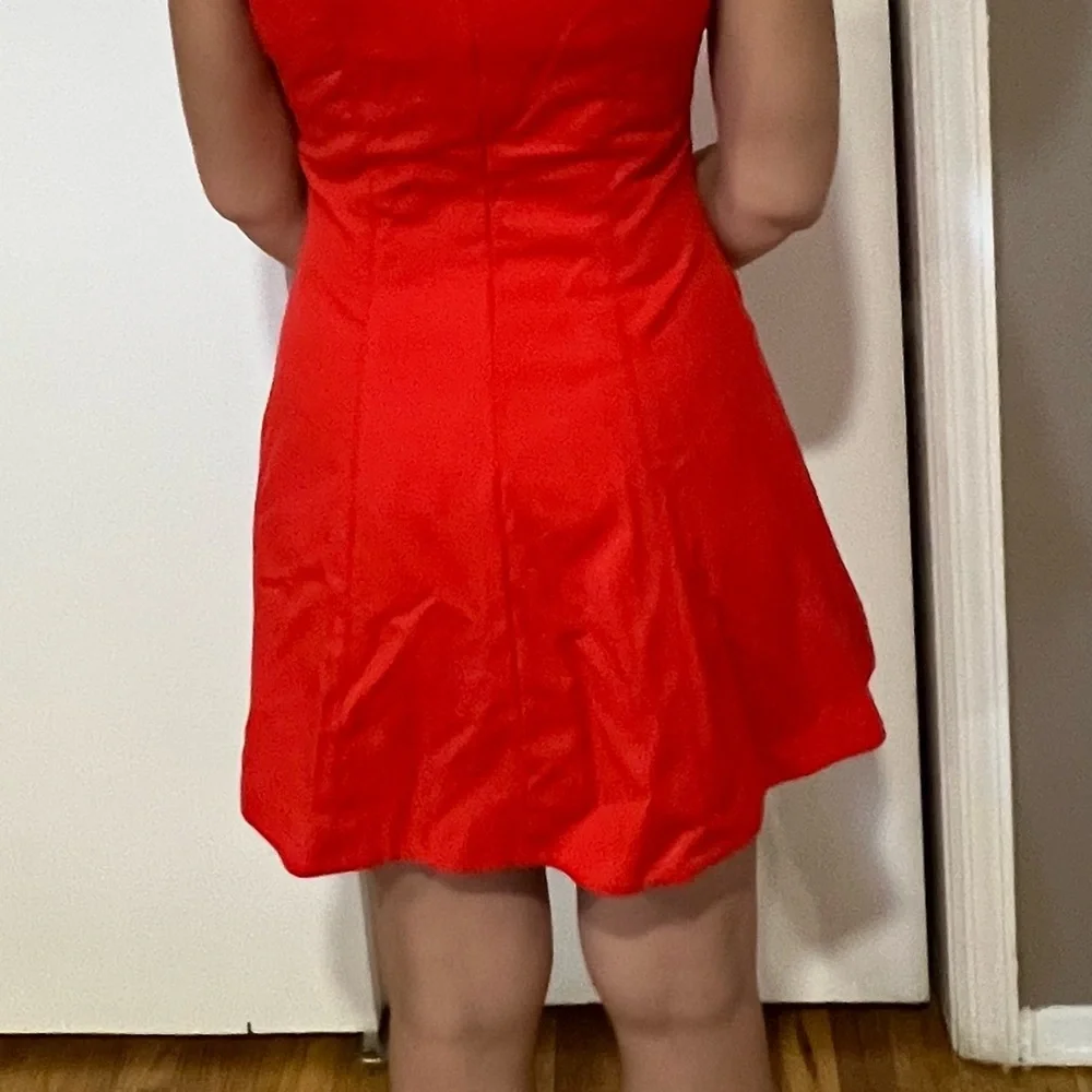 Elegant Red Sleeveless Dress - Picture 5 of 6